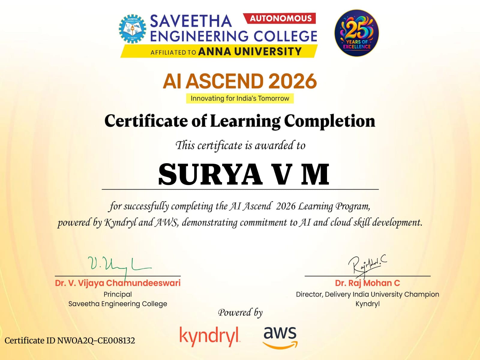 AI Certification - Saveetha Engineering College
