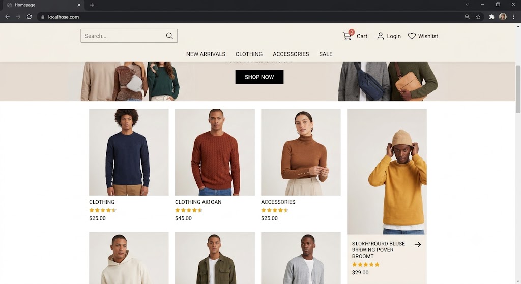Ayrus Shopping e-commerce screenshot